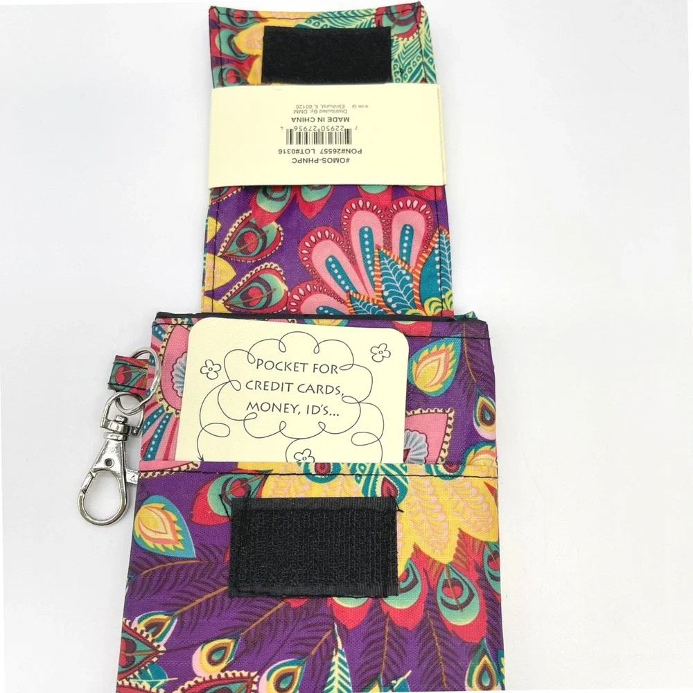 Olivia Moss Peacock Parade Cell Phone Caddy Hippie Boho Psychedelic Travel